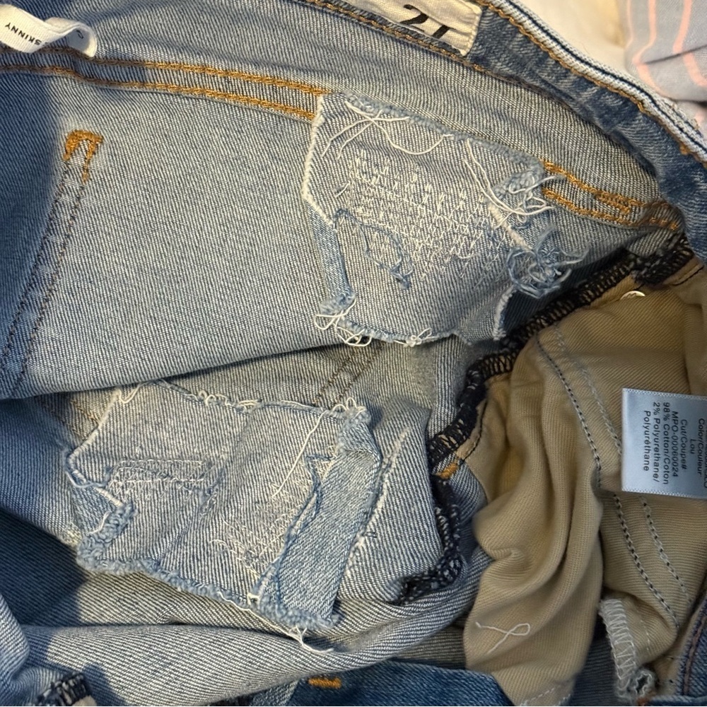 rag & bone Light Blue Straight Leg Jeans - Picture 4 of 10